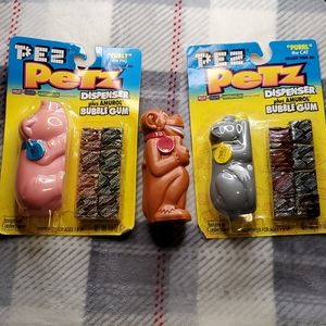 Pez Petz Dispenser with Bubble Gum, set of 3